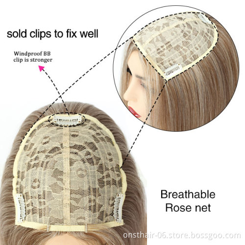 Silk Base Hair Topper Hair Wig Toupee for Women Pure Color Non-Remy WomenToupee Hair System